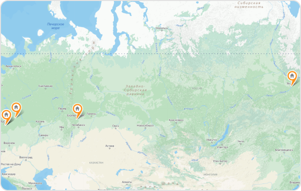 Карта складов